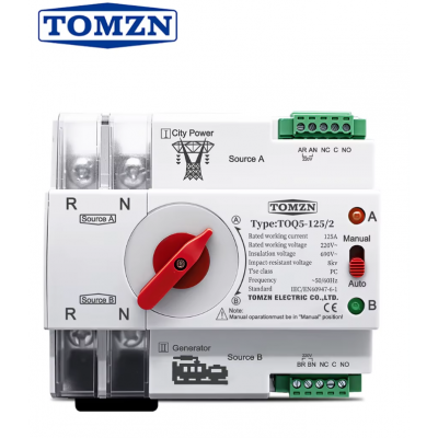 Устройство автоматического ввода резерва однофазное TOMZN TOQ5-63-2P