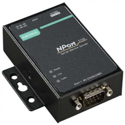 Сервер асинхронный MOXA NPort 5150 1 port RS-232/422/485, Power Adapter, DB9